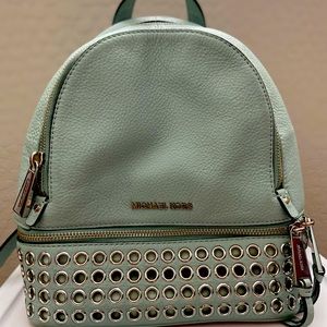 MK mint mini backpack